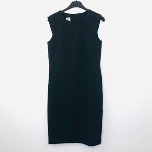 Anne Klein Women's 4 Dress Black Solid Stretch Crepe Sleeveless Sheath CT10